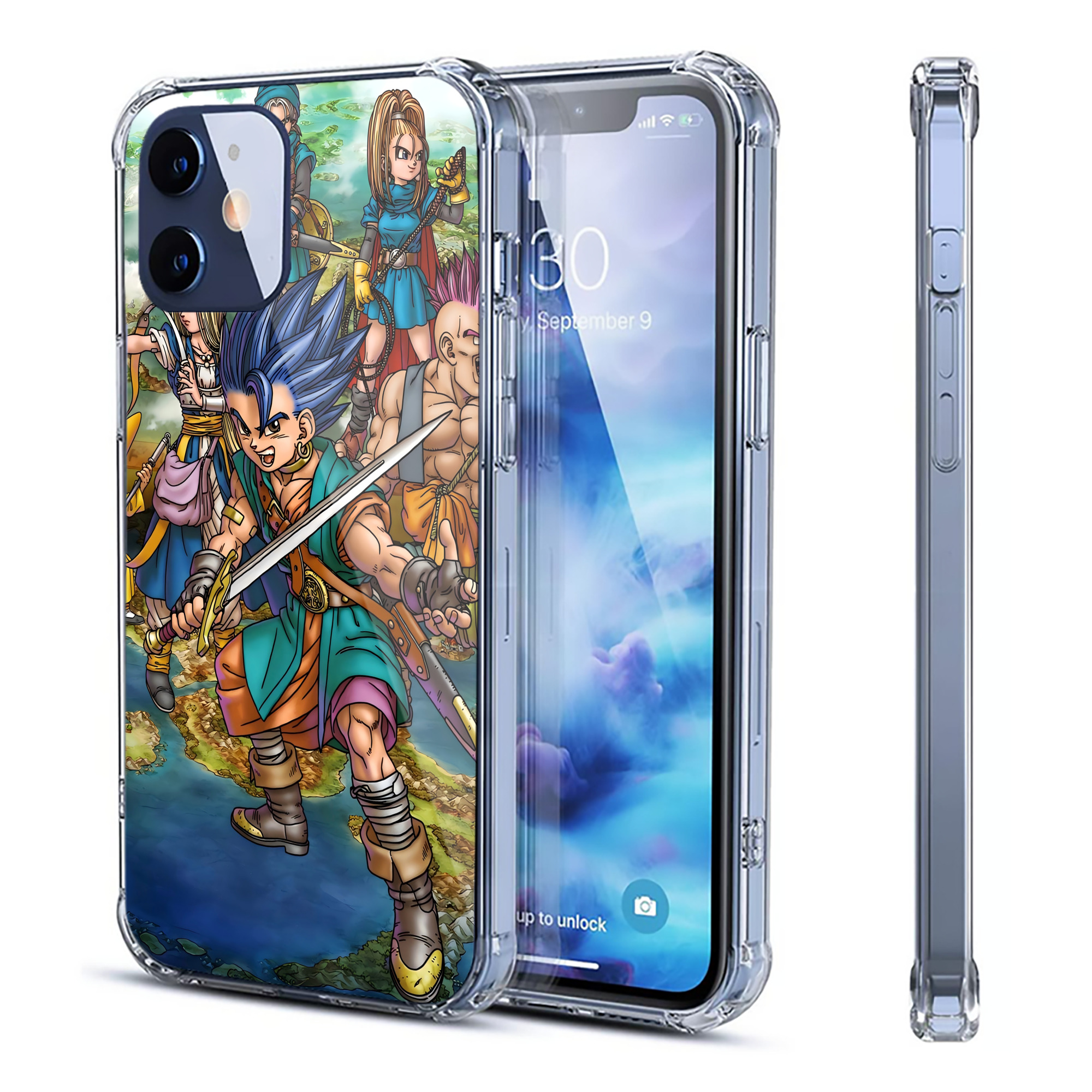 （画像用） ドラゴンクエスト Doragon Kuesuto Dragon Quest 【iPhone 12シリーズ対応】透明スマホケース（クリアソフトケース）